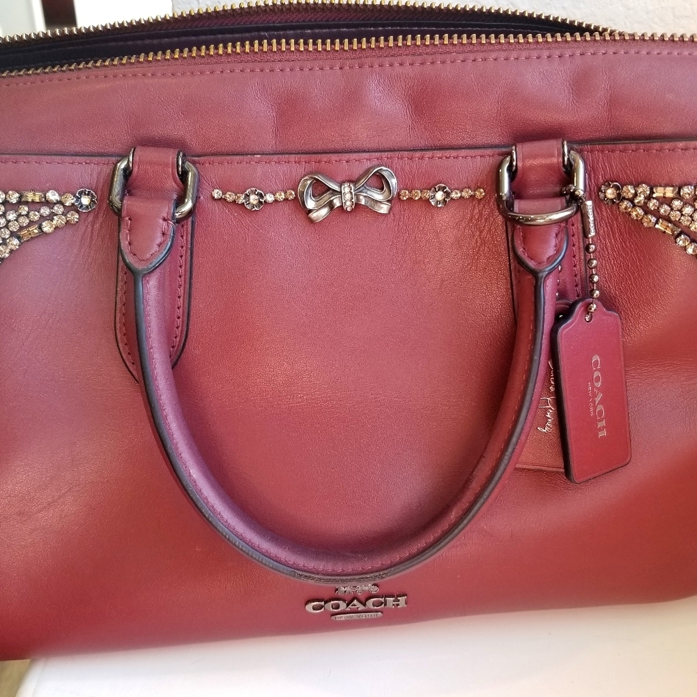 Burgundy Coach handbag